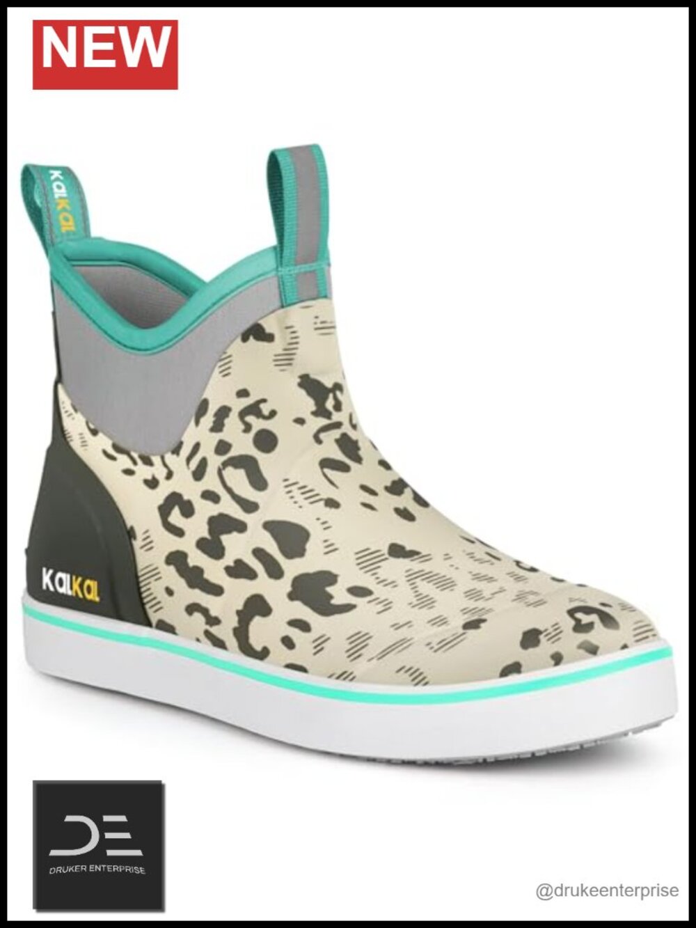Women's Waterproof Ankle Rain Boots Rubber Neoprene Deck Shoes